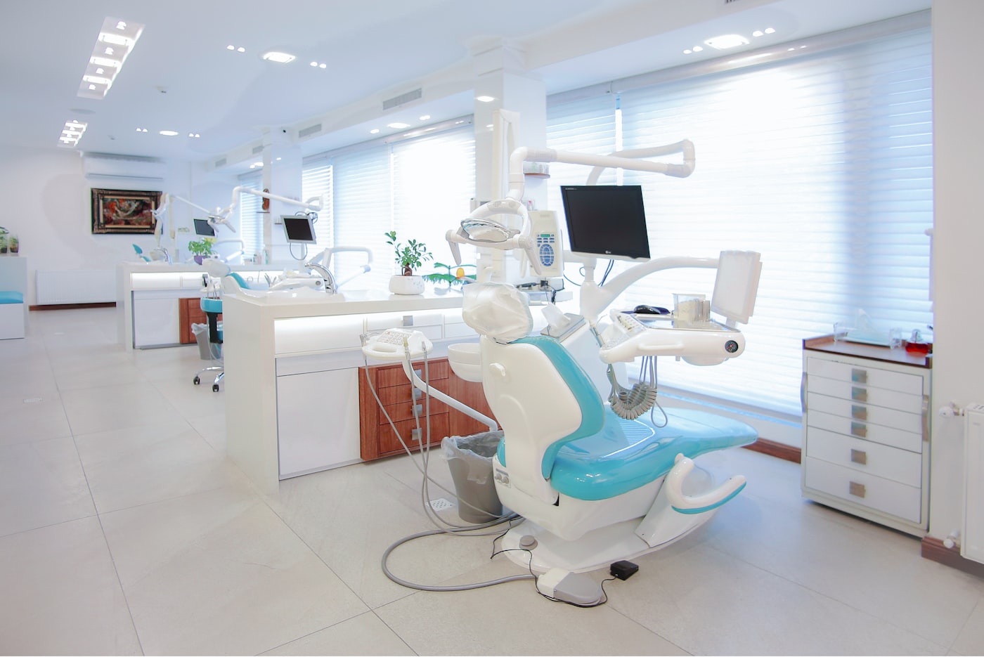 Dental clinic interior with equipment ready for a procedure